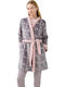 Vamp Winter Damen Vlies Robe Gray