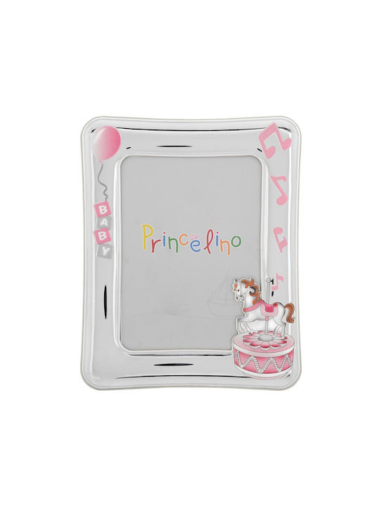 Themelidis Jewels Kinder Fotorahmen Silber Rosa 13x18cm