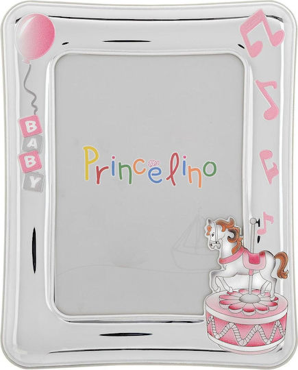 Themelidis Jewels Kinder Fotorahmen Silber Rosa 13x18cm