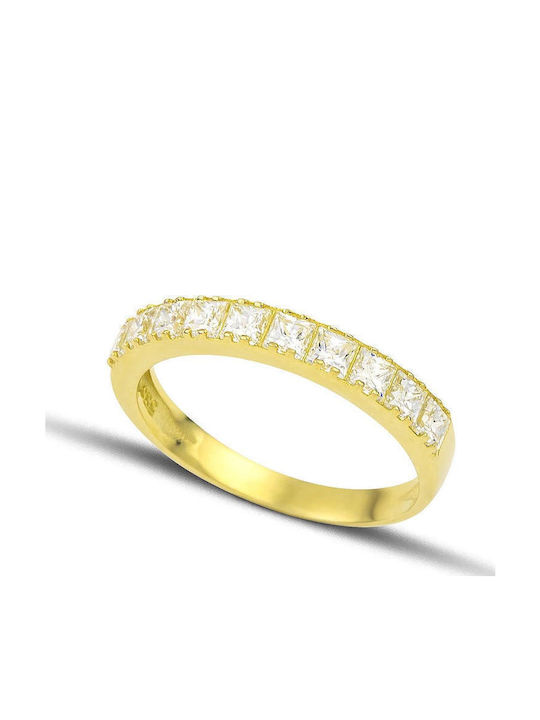 Themelidis Jewels Γυναικείο Δαχτυλίδι Μισόβερο με Ζιργκόν από Χρυσό 14Κ
