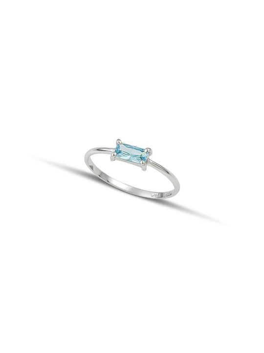 Themelidis Jewels Γυναικείο Δαχτυλίδι Λευκόχρυσο 14Κ