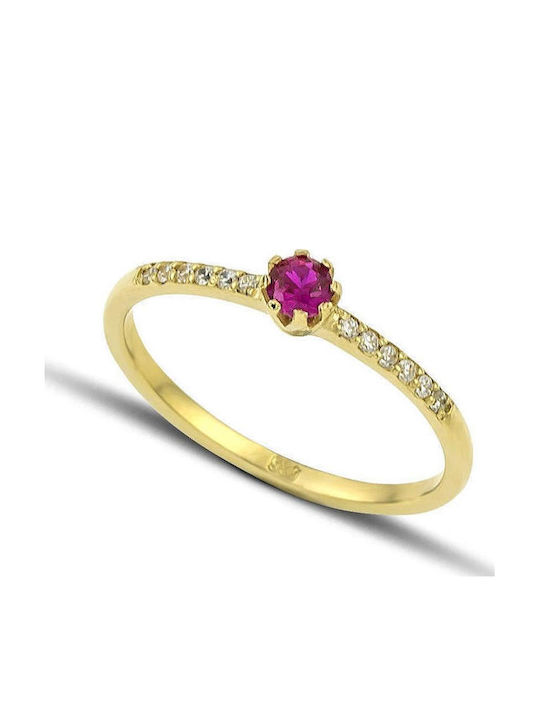 Themelidis Jewels Femeie Inel cu Zirconiu din Aur 14K