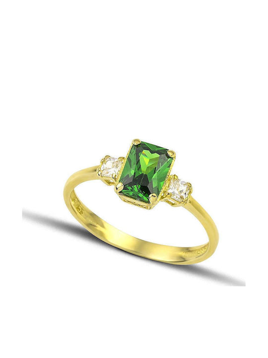 Themelidis Jewels Γυναικείο Δαχτυλίδι με Ζιργκόν από Χρυσό 14Κ