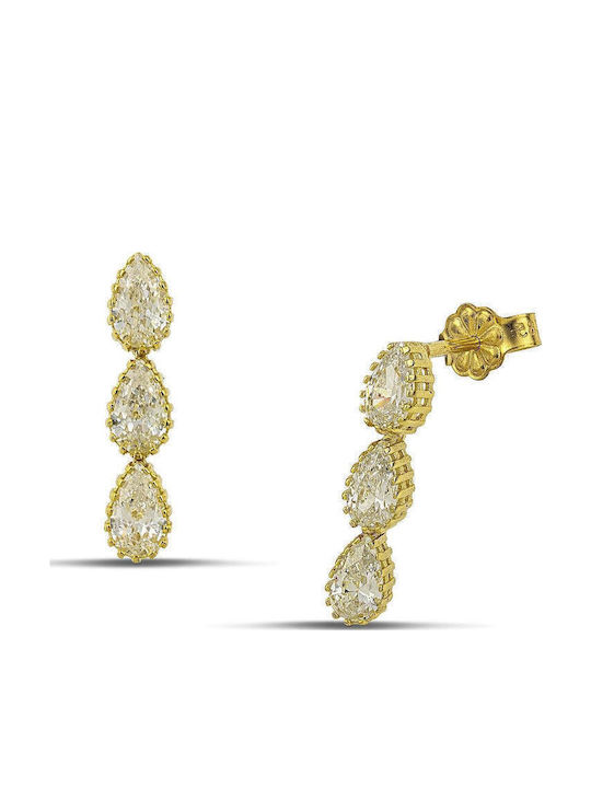 Themelidis Jewels Set Cercei din Aur 14K cu Pietre