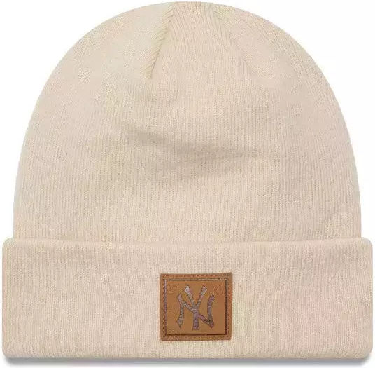 York Yankees Team Beanie Unisex Beanie Knitted in Beige color