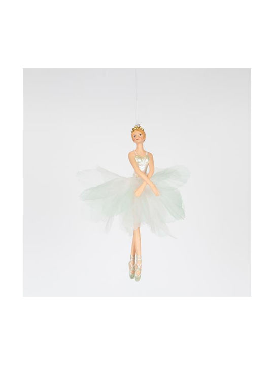 Hanging Ballerina Ornament Plastic Green