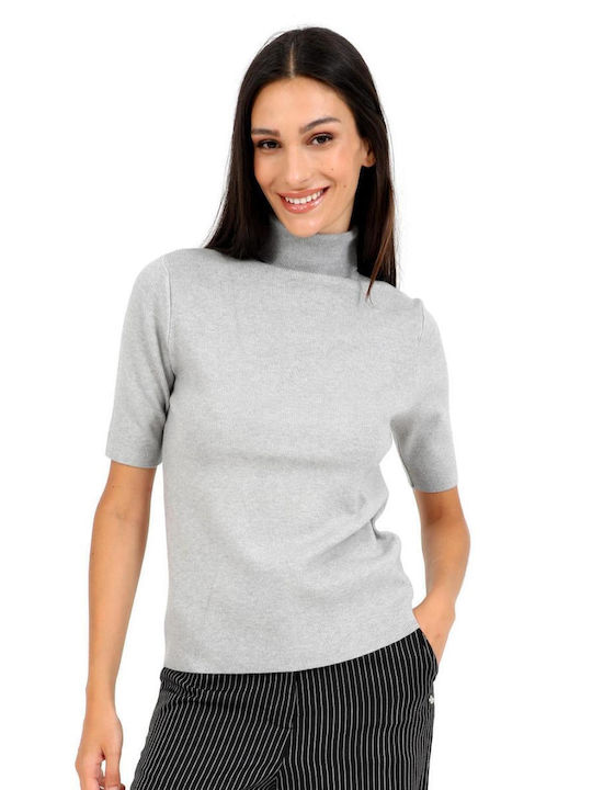 Doca Damen Pullover Rollkragen grey