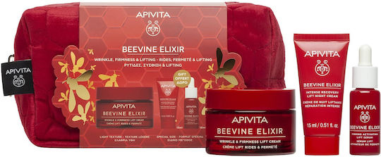 Apivita Beevine Elixir Hautpflegeset für Anti-Aging, Aufhellung & Festigung 4Stück