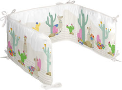 HappyFriday Moshi Moshi Cute Llamas Crib Bumpers Classic Inside White 40x210cm D1612661