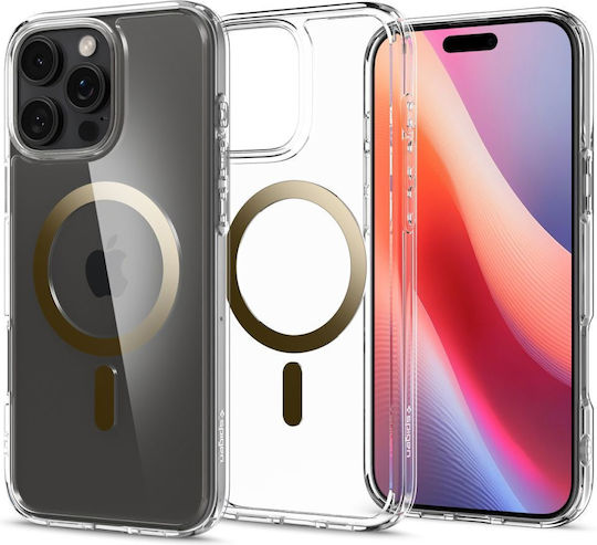 Spigen Ultra Hybrid MagFit Umschlag Rückseite Kunststoff 1.2mm Gold (iPhone 17 Pro / iPhone 16 Pro)