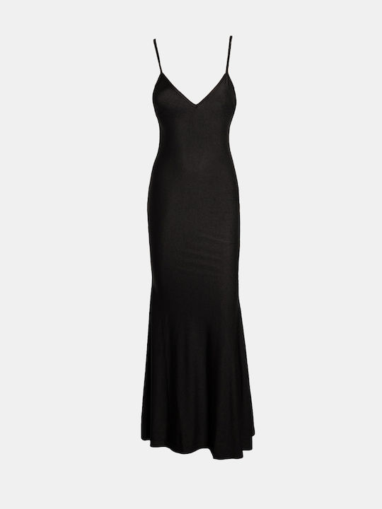 Elastic Maxi Dress Black Black