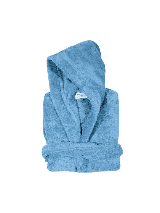 Das Home Παιδικό Μπουρνούζι Light Blue με Κουκούλα