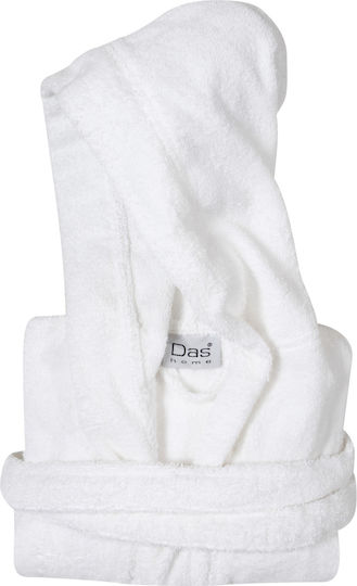 Das Home Kids Hooded Bathrobe Artic White
