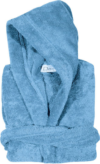 Das Home Παιδικό Μπουρνούζι Light Blue με Κουκούλα