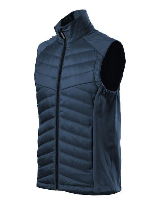 Ärmellos Jacke Puffer Wasserdicht Marineblau
