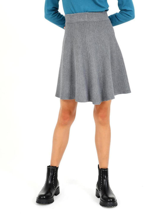 Doca High Waist Mini Skirt grey