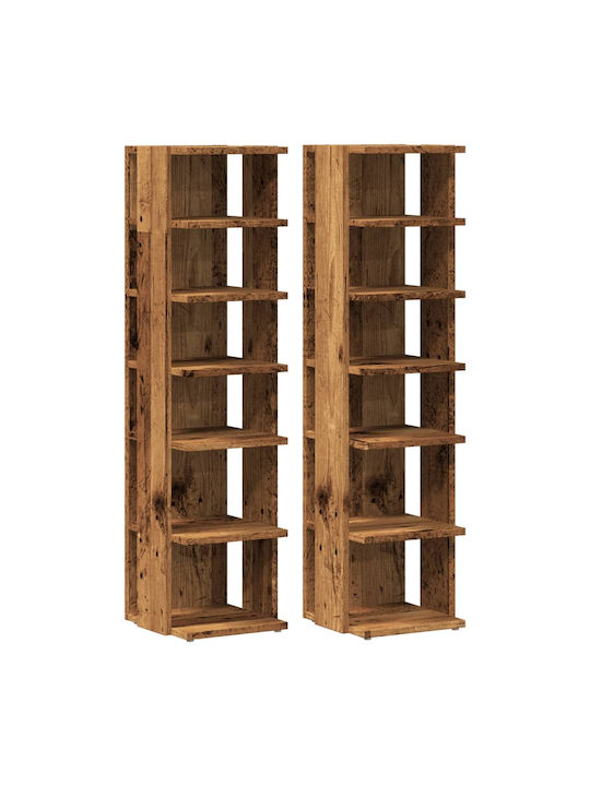 Holz Schuhschrank 2τμχ 28x27x102cm