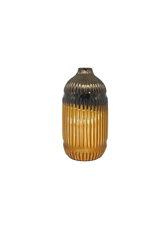 Romimex Decorative Vase Yellow 18x18x33cm