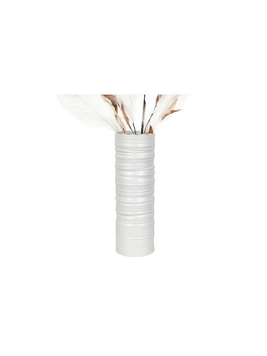 Romimex Decorative Vase White 12x12x35cm