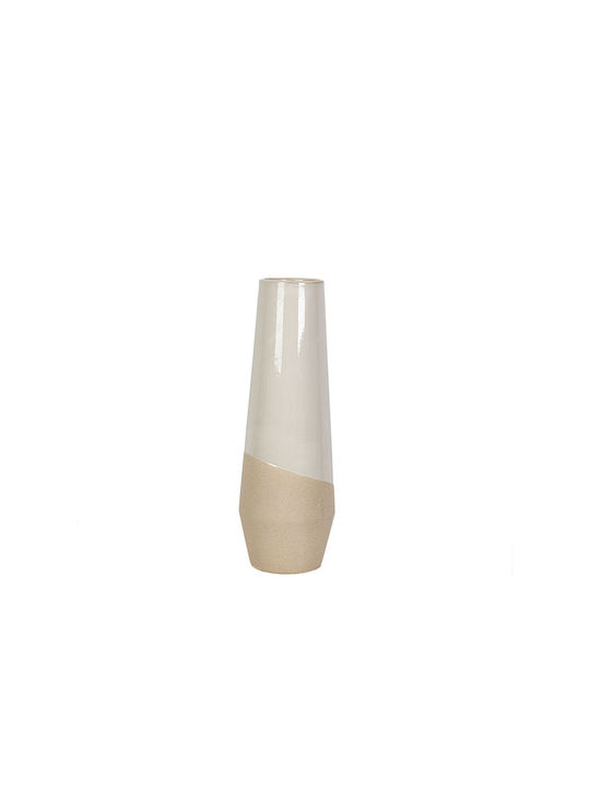 Romimex Decorative Vase White 15x15x45cm