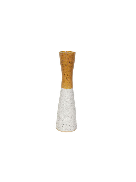 Romimex Decorative Vase Yellow 12x12x43cm