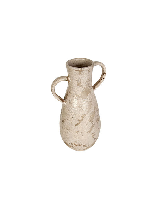 Romimex Vază Decorativă Ceramică Alb 25x16x51cm 1buc