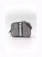 Two-Compartment Crossbody Bag with Ribbon Grey