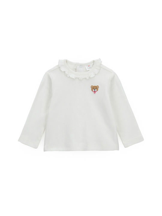 Original Marines Kids Blouse Long Sleeve Ecru, Pink