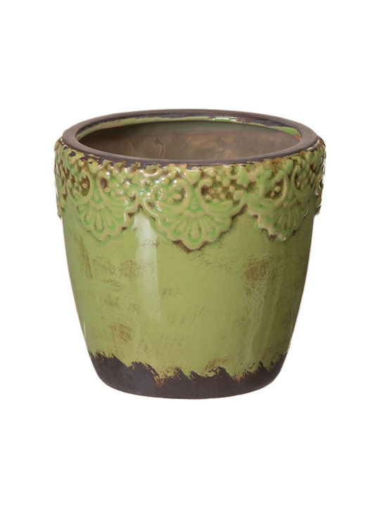 BigBuy Flower Pot 15.5x14cm Pistachio S8806517