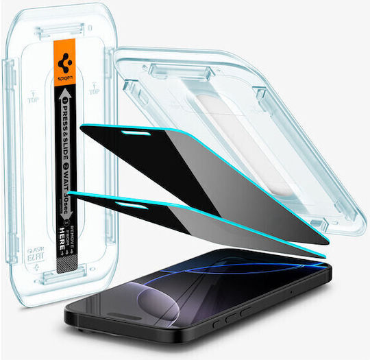 Spigen GLAS.tR EZ Fit Privacy Tempered Glass 2τμχ (iPhone 16 Pro Max / 17 Pro Max)