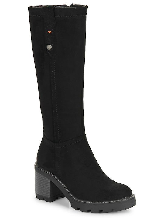 Refresh Suede High Heel Women's Boots with Zipp...