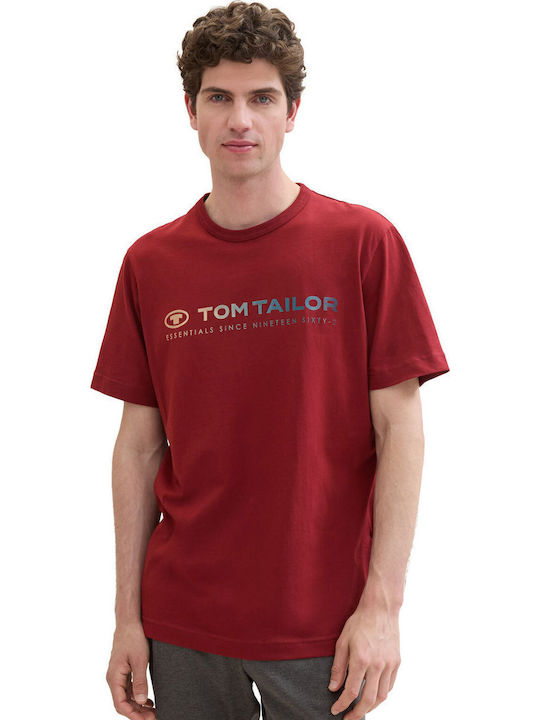 Tom Tailor Тениска Burgundy Dark Red