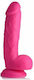 XR Dildo με Όρχεις και Βεντούζα Ροζ 21cm