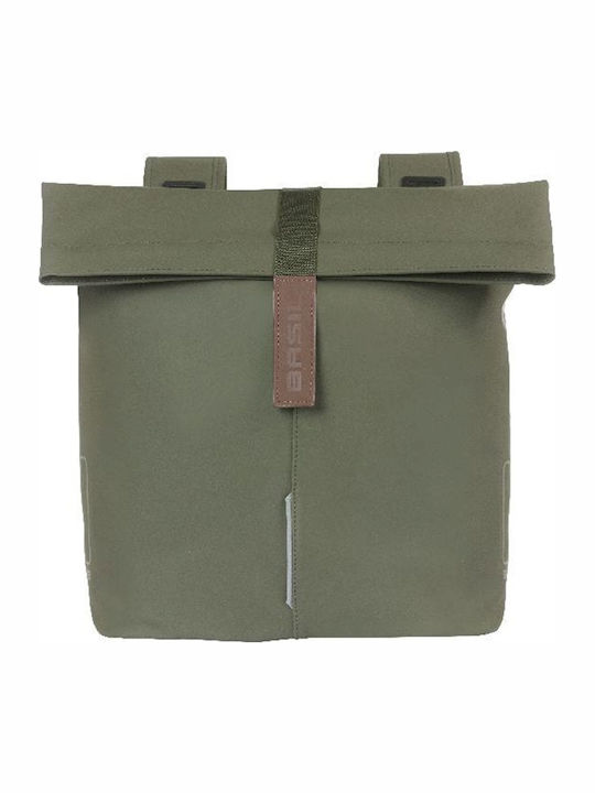Basil Double Bicycle Rack Bag Green