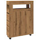 vidaXL Badezimmerschrank B65xT23xH90cm Eiche
