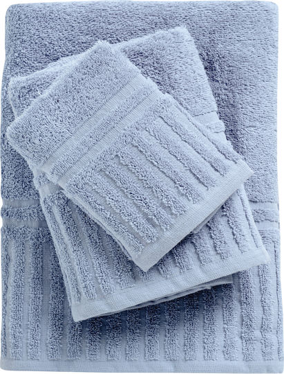 Das Home Set of Bath Towels 3 pcs 0750 Blue Weight 480gr/m²