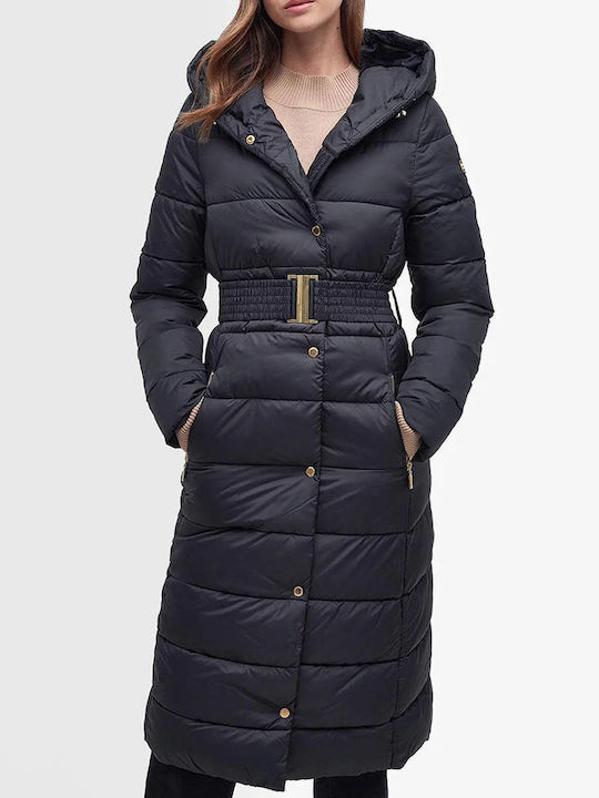 Barbour Women's Short Parka Jacket for Winter with Hood Black