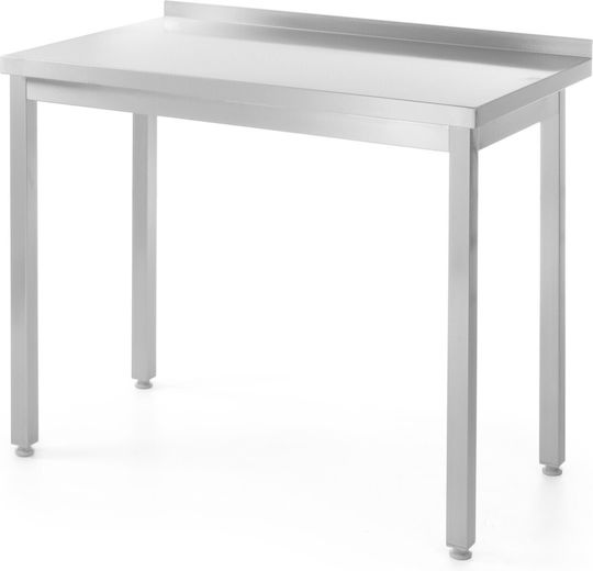 Wall-mounted Stainless Steel Kitchen Work Table Edge 80x60cm Hendi 811238