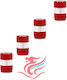Car Tire Valve Caps Red 4pcs
