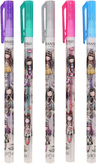 Santoro Cheshire Cat Στυλό Gel 5τμχ
