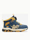 Kids Sneakers High with Scratch & Lights Blue