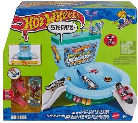 Hot Wheels Skate Flush & Go Skate Bowl 194735232697