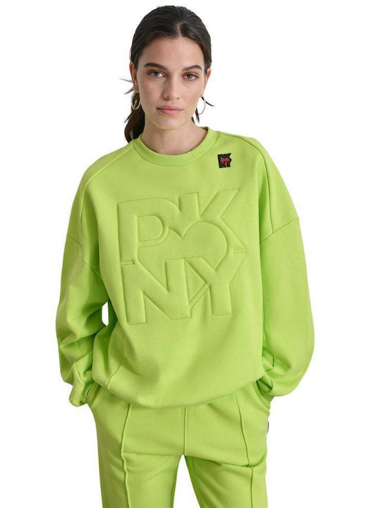 DKNY Women's Sweatshirt Lime