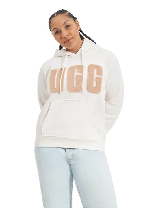 Rey Fuzzy Logo Γυναικείο Φούτερ με Κουκούλα Nimbus/sand