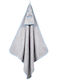 Greenwich Polo Club Βρεφική Κάπα-Μπουρνούζι με Κουκούλα Blue, Grey 80x80εκ.
