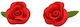Rote Rosen Set mit 5 Stück 5cm