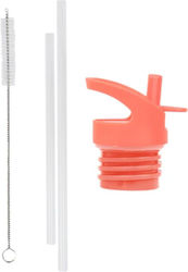 A Little Lovely Company Set Lid Straw Brush Fun
