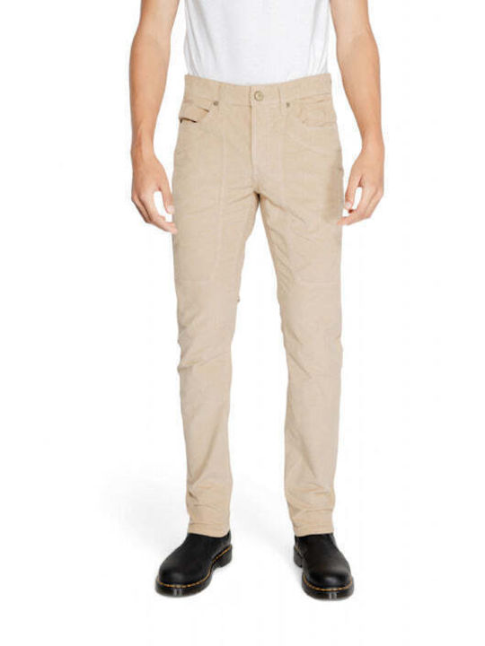 Jeckerson Men's Trousers Elastic Beige