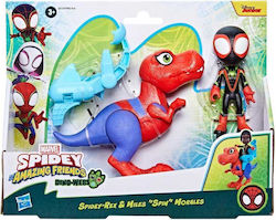 Action Figure Miles Morales & Spidey-rex Spider-Man Spidey-Rex And Miles Spin Morales 10cm.