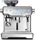 Gastroback Αυτόματη Μηχανή Espresso 1500W Πίεσης 15bar για Cappuccino με Μύλο Άλεσης Ασημί